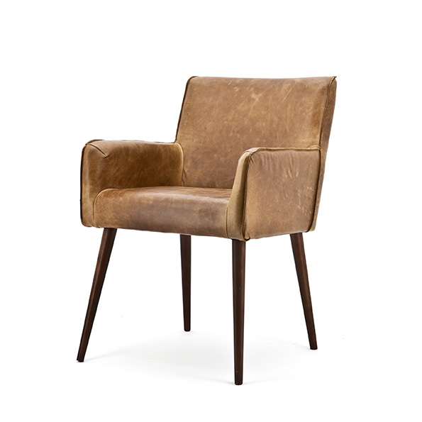 Stoel Sascha Met Arml Leder Bruin Cerato huismerk kopen in de aanbieding Stoel Sascha Met Arml Leder Bruin Cerato huismerk kopen in de aanbieding