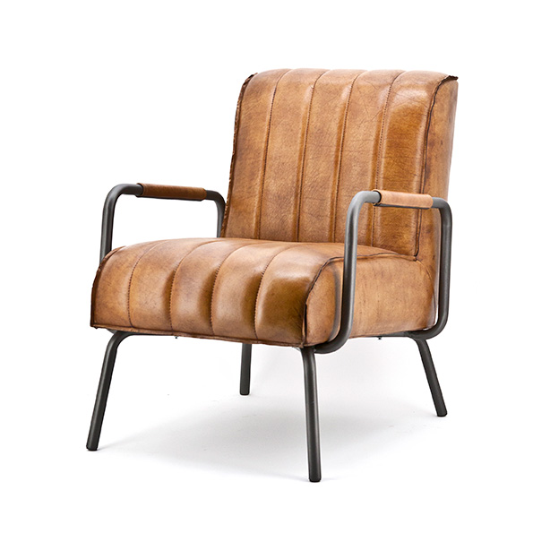 Fauteuil Marvin Cognac Rosi Leder huismerk kopen in de aanbieding