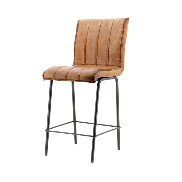 Barstoel Marvin Cognac Rosi Leder huismerk kopen in de aanbieding