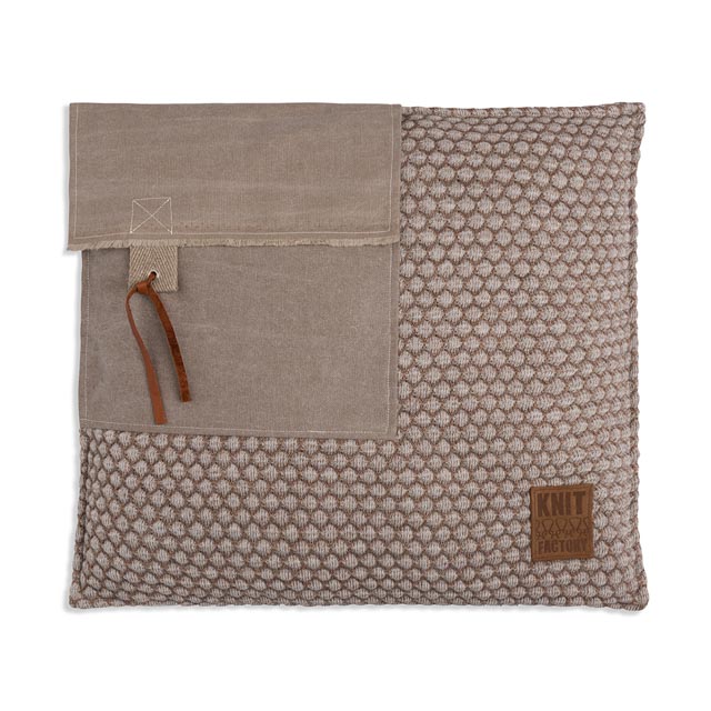 Knit Factory Jack kussen 50x50 marron/beige