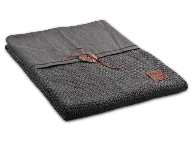Knit Factory Barley plaid gerstekorrel antraciet