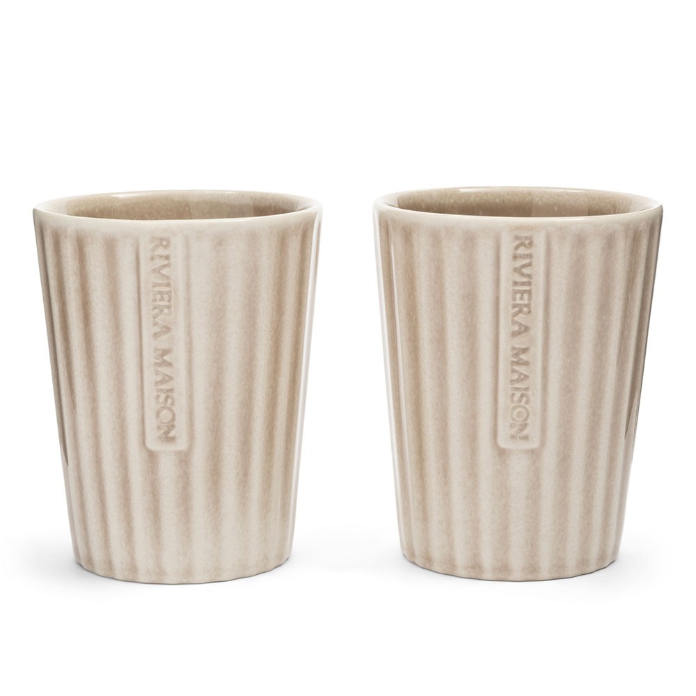 Riviera Maison Ribbed Koffiemok set 2
