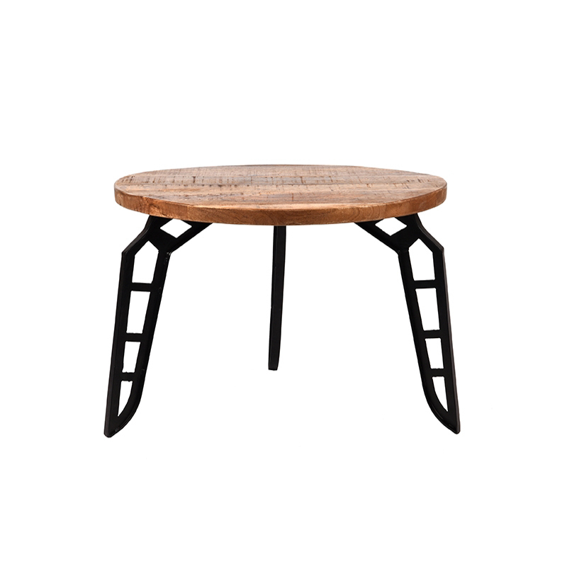 Salontafel Flintstone - Rough - Mangohout - Rond - 60 cm Salontafel Flintstone - Rough - Mangohout - Rond - 60 cm