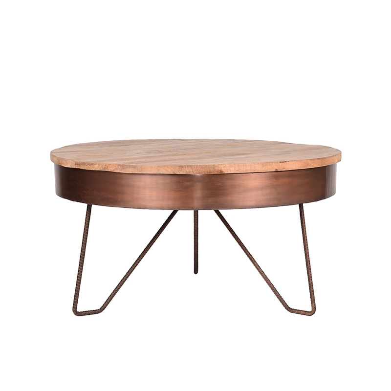 Salontafel Saran - Koper - Metaal - Rond - 80 cm Salontafel Saran - Koper - Metaal - Rond - 80 cm