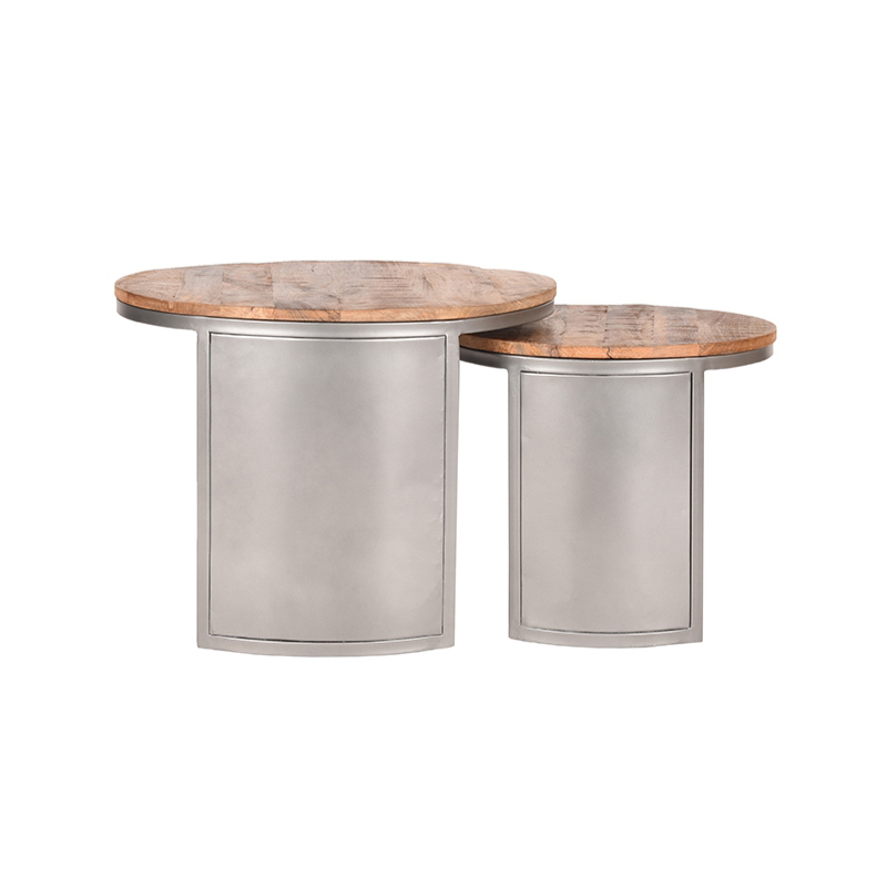 Salontafel Set Bunch - Rough - Mangohout Salontafel Set Bunch - Rough - Mangohout