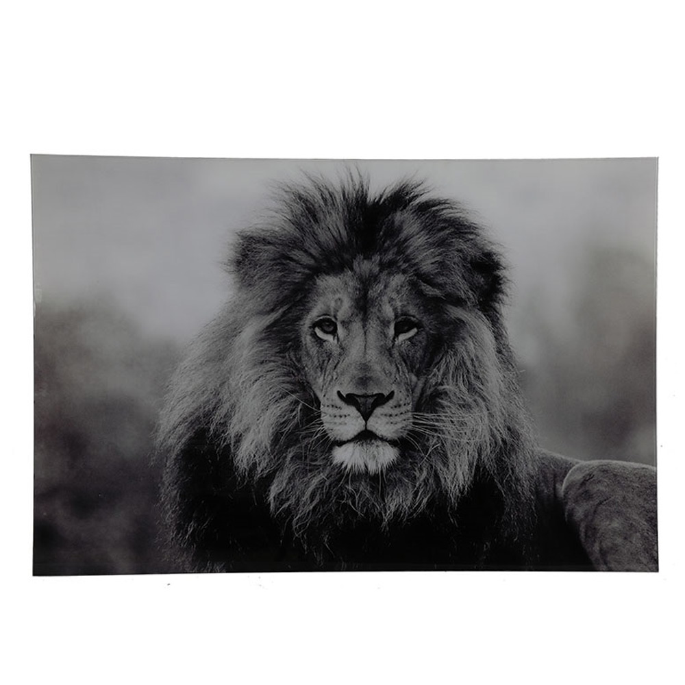 Schilderij Leeuw Wild Life zwart/wit Schilderij Leeuw Wild Life zwart/wit