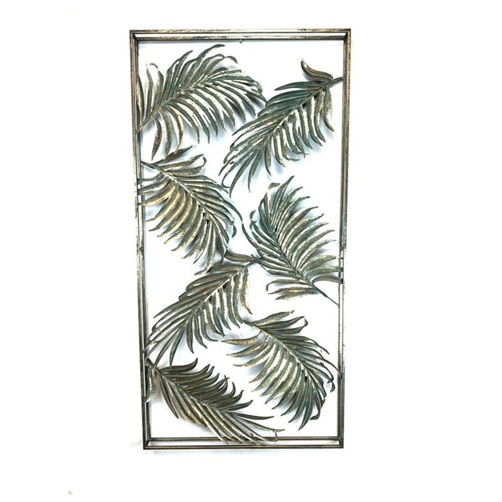 Schilderij Rectangle Metal Gold Leaves Schilderij Rectangle Metal Gold Leaves