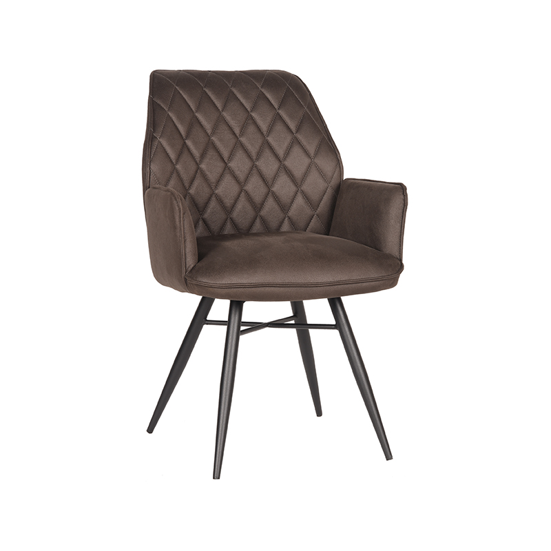 Eetkamerstoel Bink - Antraciet - Microfiber Eetkamerstoel Bink - Antraciet - Microfiber