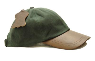 Striker Leather Peak Wax Baseball Cap Olive Striker Leather Peak Wax Baseball Cap Olive