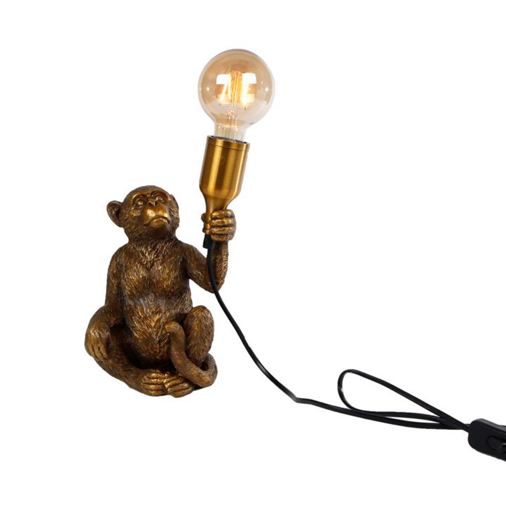 Tafellamp Monkey Goud
