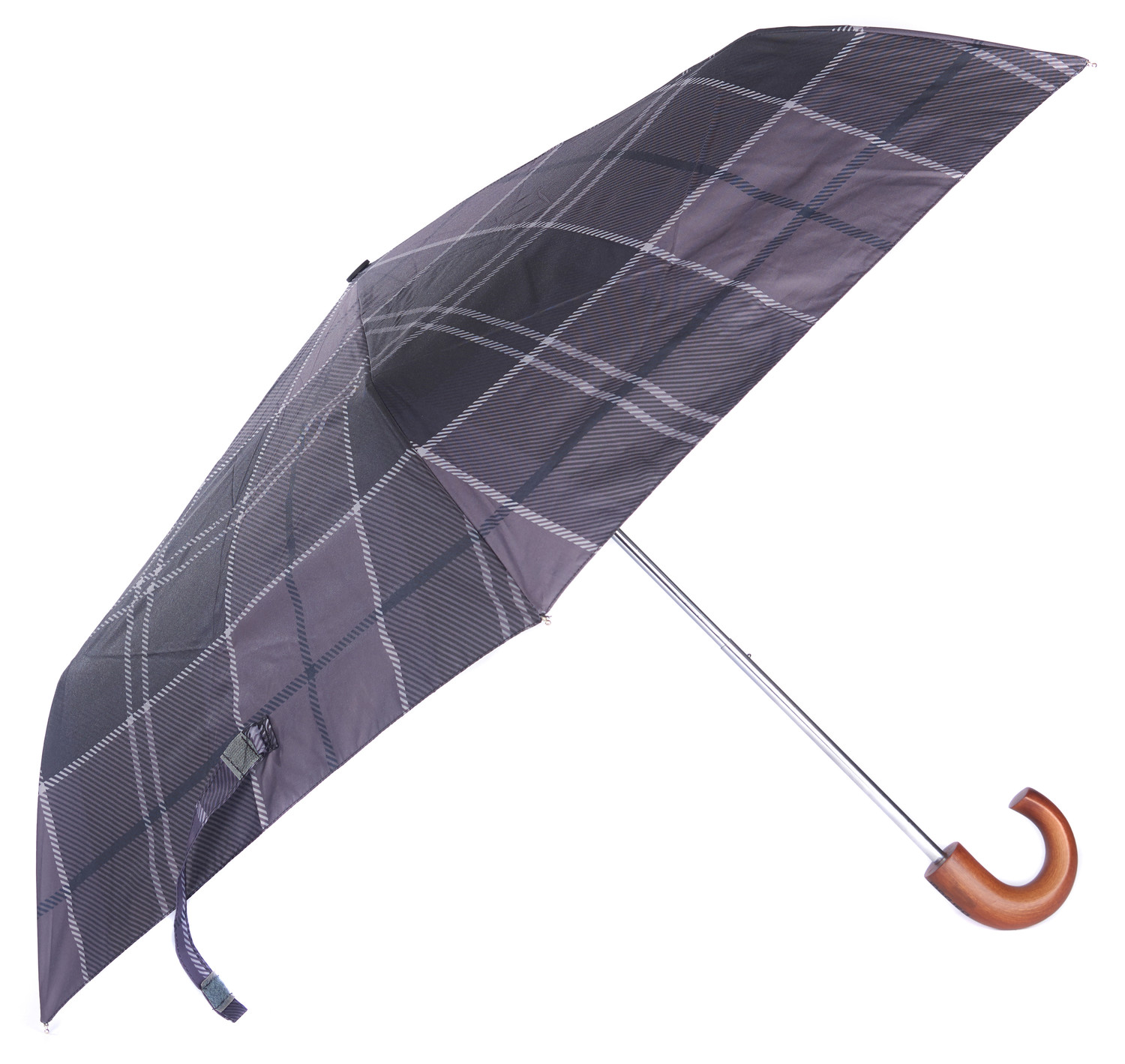 Tartan mini paraplu black/grey Tartan mini paraplu black/grey