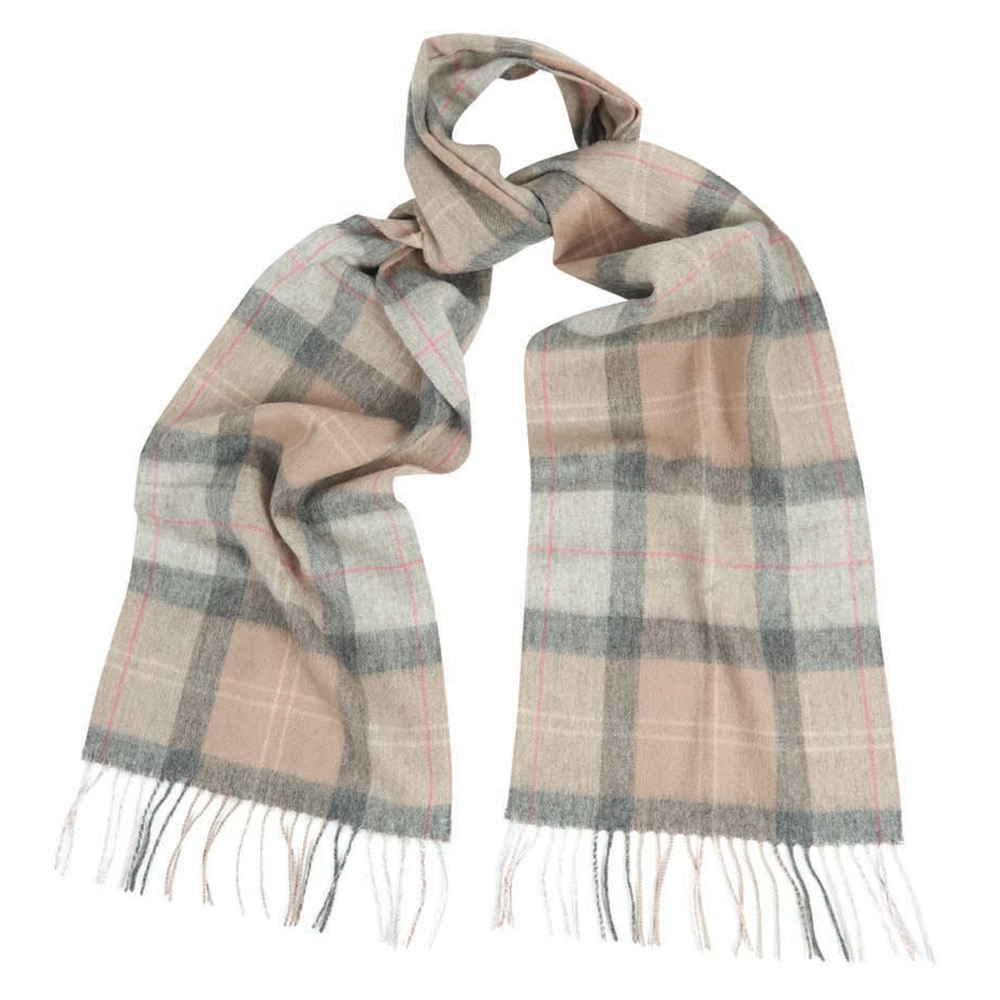 Tartan Scarf dames taupe/pink