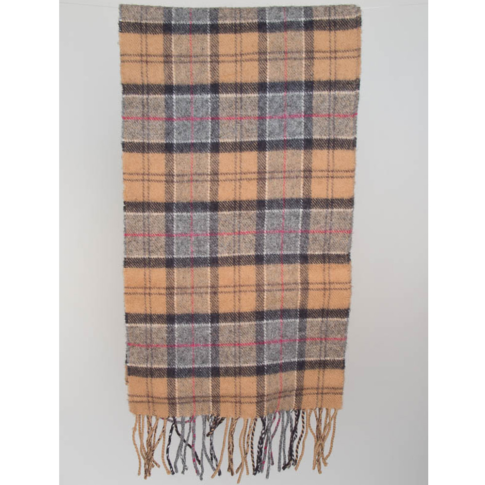 Tartan scarf lambswool dress
