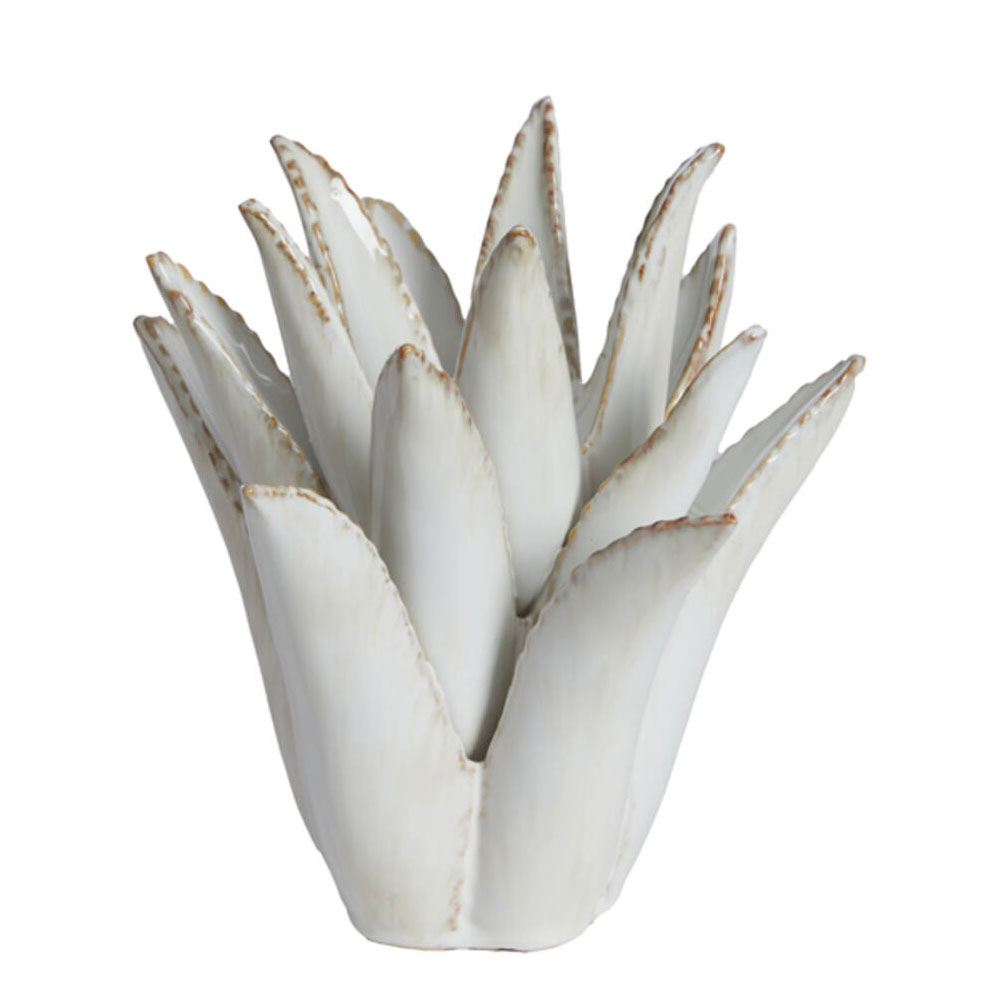 Theelicht Cactus keramiek creme m