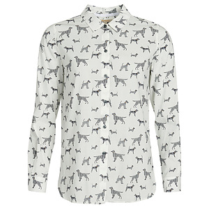 Damesblouse Safari off white hondjes
