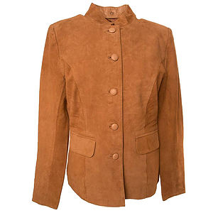 Damesjas Coat Emily - Mandarin/Tobacco