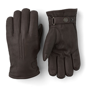 Handschoen Deerskin lambskin d. brown