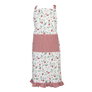 Keukenschort Wit Rood Aardbeien