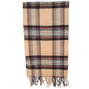 Lambswool camel/rood/zwart / burberry