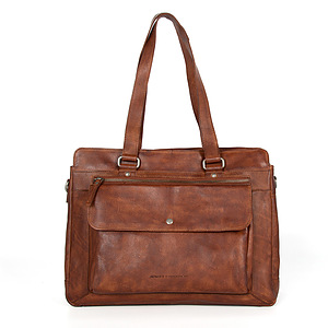Laptop schoudertas mustang brandy