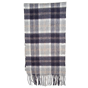 Ruit cashmere grijs/blauw