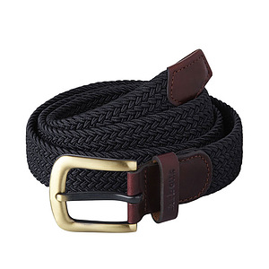 Stretch webbing leather belt
