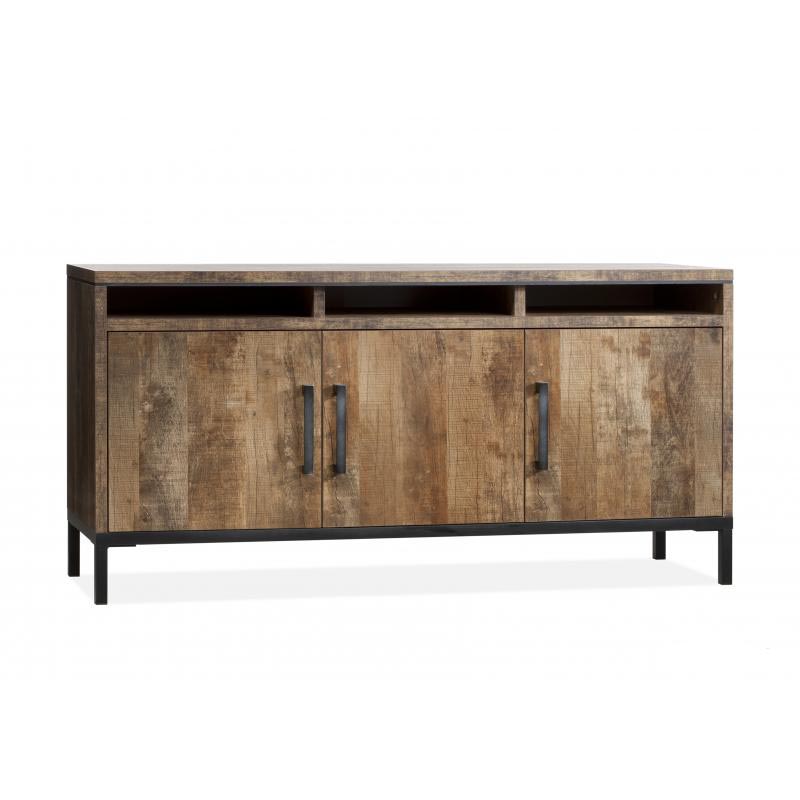 Zwolle dressoir 3 drs. 3 open vakken