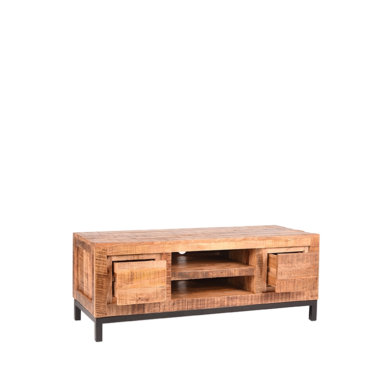 Tv-meubel Ghent - Rough - Mangohout - 120 cm Tv-meubel Ghent - Rough - Mangohout - 120 cm