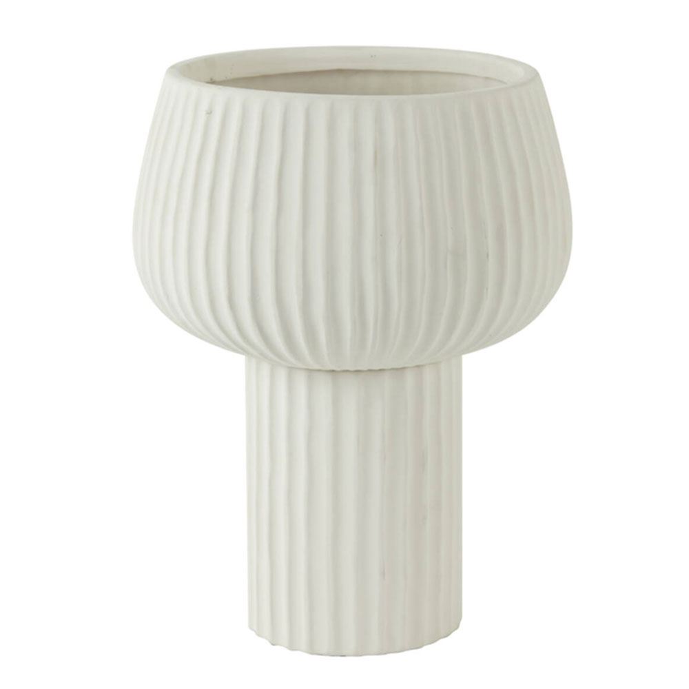 Vaas deco Feya keramiek creme m
