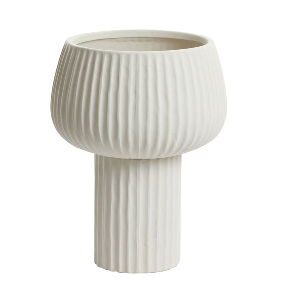 Vaas deco Feya keramiek creme s