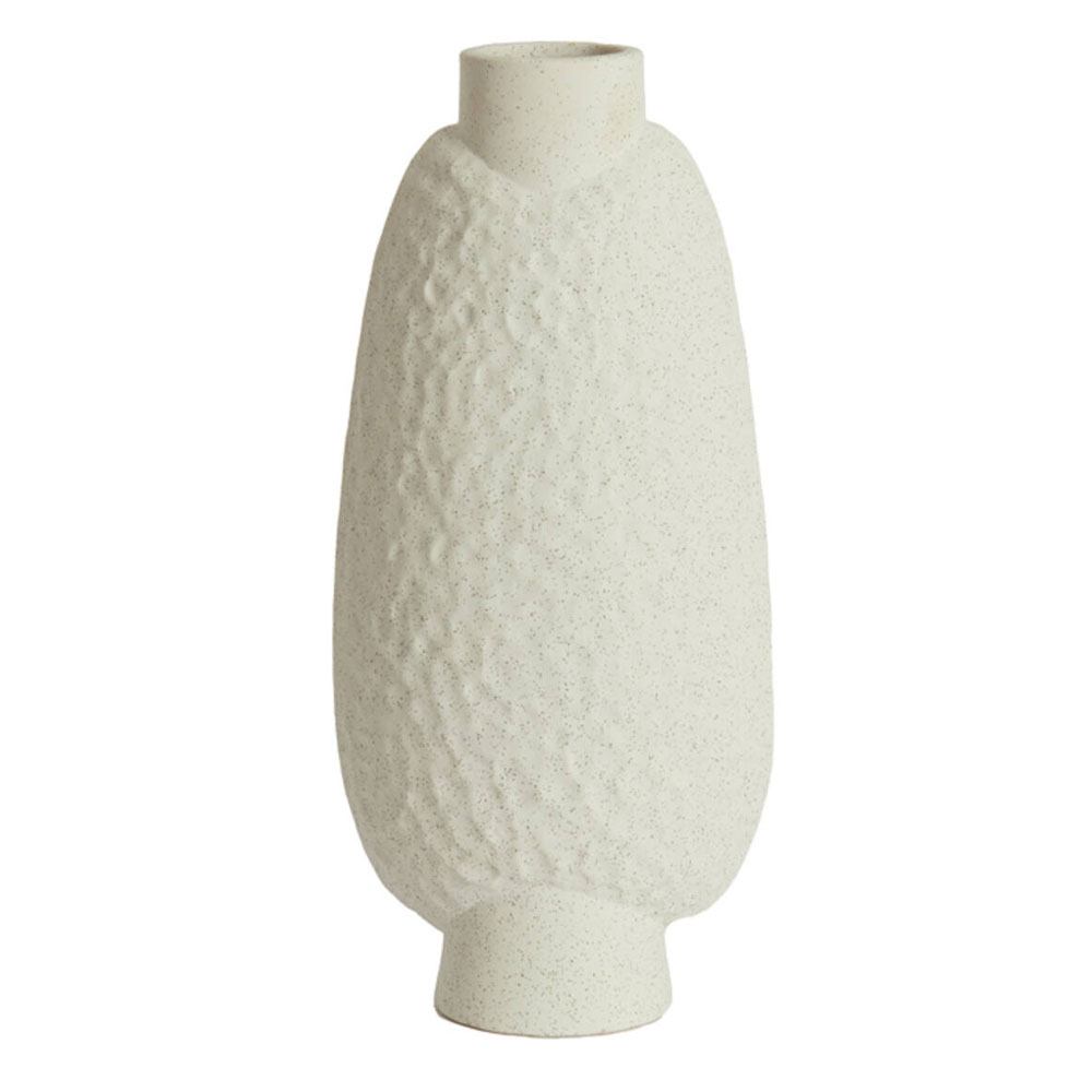 Vaas deco Namtu keramiek mat creme M