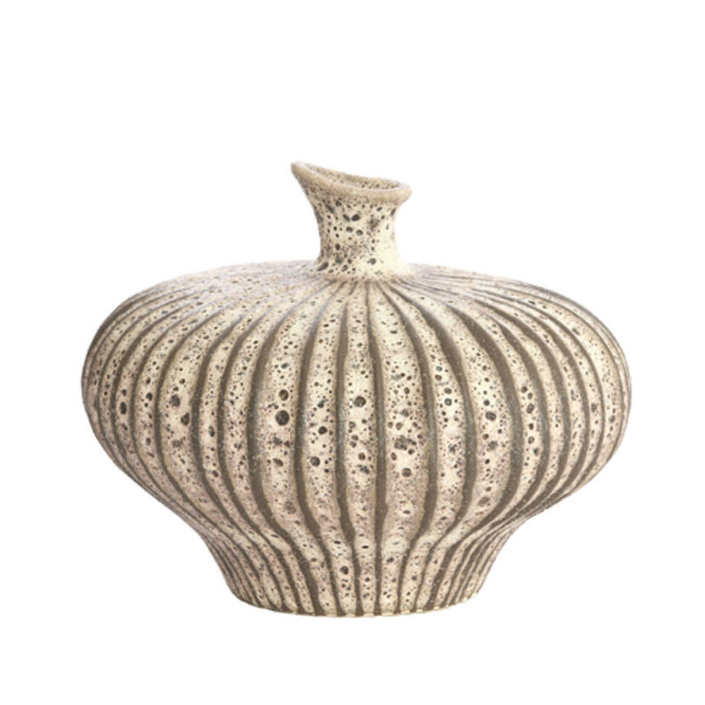 Vaas deco Nevano mat donker bruin creme s