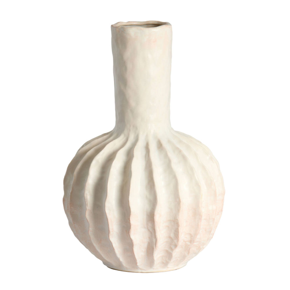 Vaas deco Senago keramiek creme L