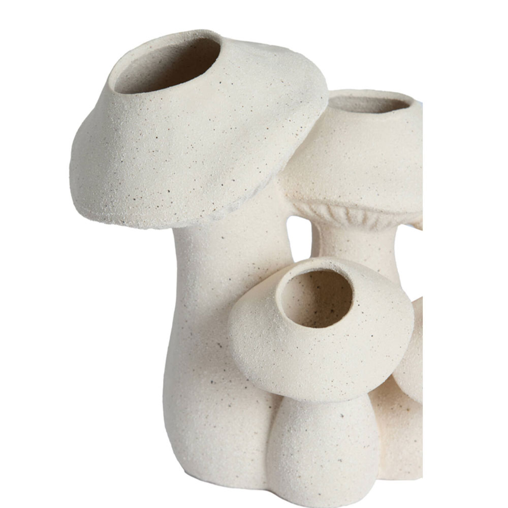 Vaas Mushroom Keramiek matt cream M