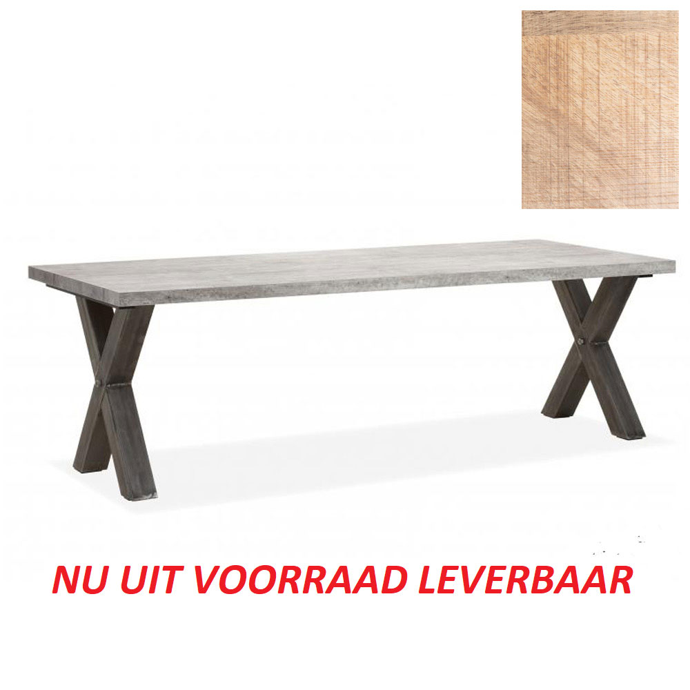 Vianen Eettafel 160x90cm (X-poot) MANGO