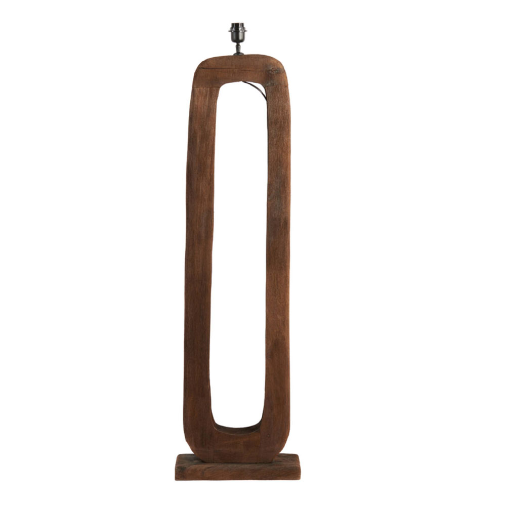 Light & Living Vloerlamp Kelafo hout choc bruin