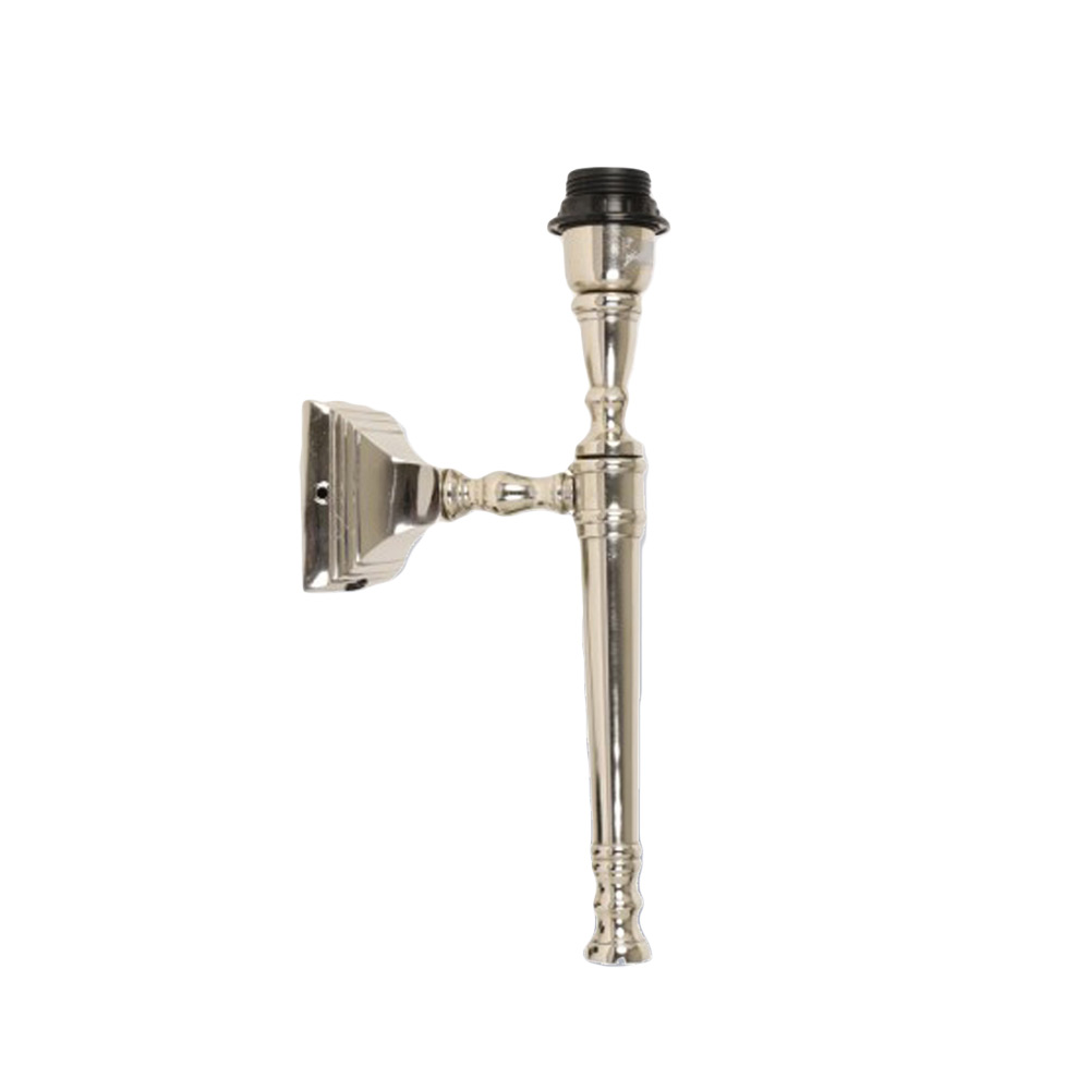 Wandlamp Delhi vierkant, metaal nikkel