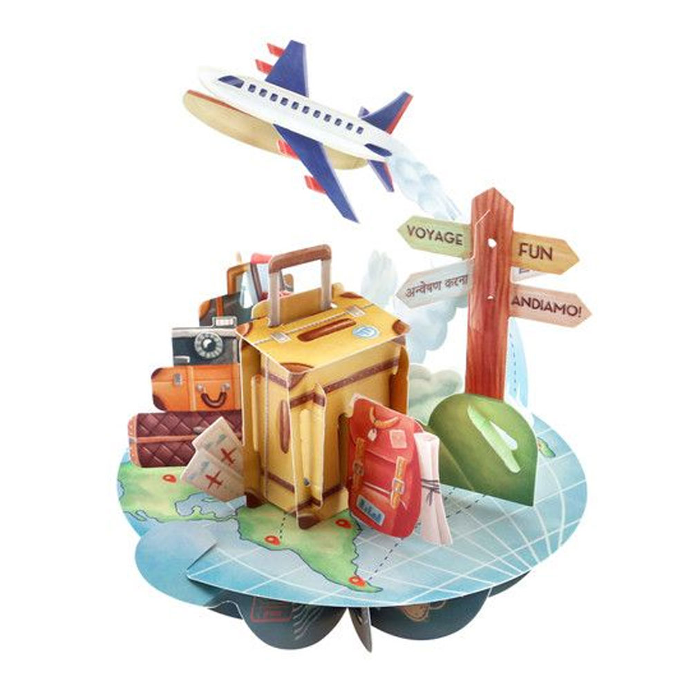 Wenskaart 3D Travel