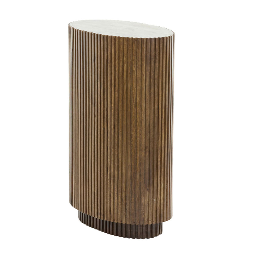 Zuil Dumosi hout donker bruin M